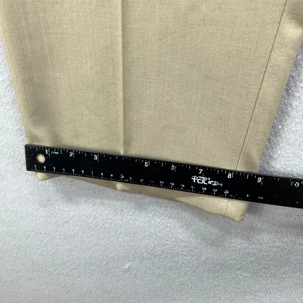 Haggar Dress Pants Mens 38x29 Premium Comfort Khaki Pleated Cuffed Professional